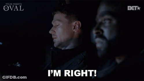 A Man Says I 'M Right Next To Another Man In A Dark Room GIF
