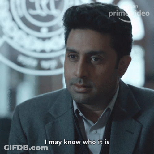 A Man Says I May Know Who It Is In Front Of A Prime Video Logo GIF