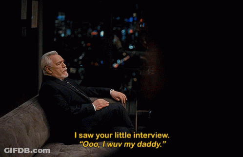 A Man Says " I Saw Your Little Interview Ooo I Wuv My Daddy " GIF