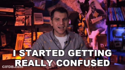 A Man Says I Started Getting Really Confused In Front Of A Bookshelf GIF