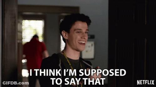 A Man Says I Think I 'M Supposed To Say That In A Netflix Advertisement GIF
