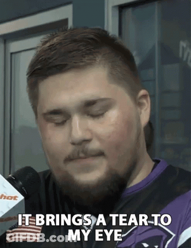 A Man Says It Brings A Tear To My Eye In Front Of A Microphone GIF