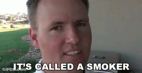 A Man Says It 'S Called A Smoker Next To A Grill GIF