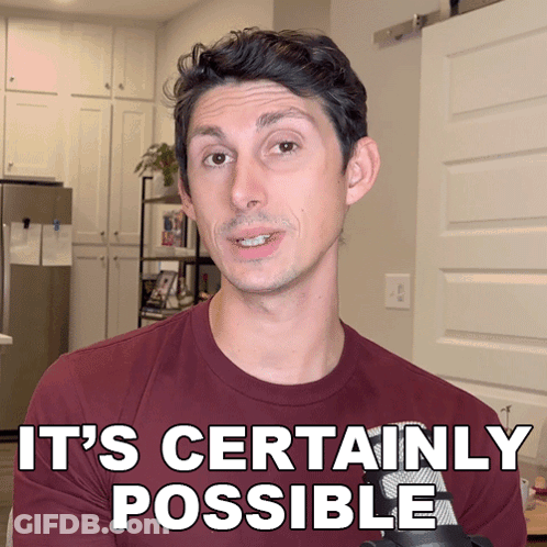 A Man Says It 'S Certainly Possible In Front Of A Kitchen GIF