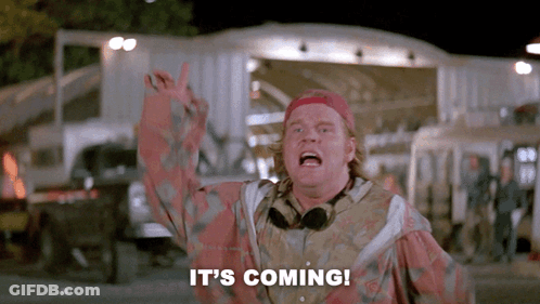 A Man Says It 'S Coming In A Movie Scene GIF