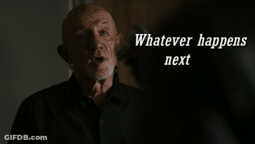 A Man Says It 'S Not Gonna Go Down The Way You Think It Is In A Dark Room GIF
