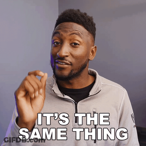 A Man Says It 'S The Same Thing While Holding Something In His Hand GIF