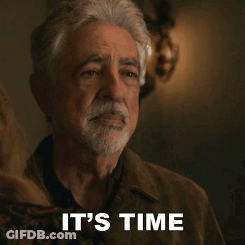 A Man Says It 'S Time With His Eyes Closed GIF