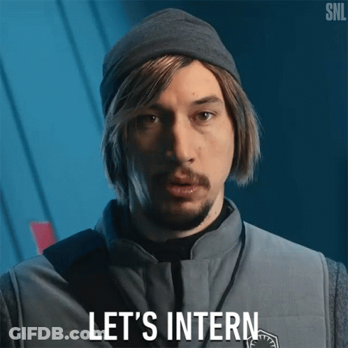 A Man Says Let 'S Intern While Wearing A Hat And Vest GIF