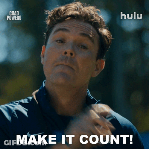 A Man Says " Make It Count " In A Hulu Ad GIF