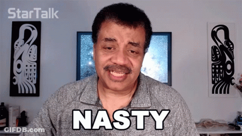 A Man Says Nasty In Front Of A Star Talk Logo GIF