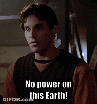 A Man Says No Power On This Earth While Wearing A Sweater Vest GIF