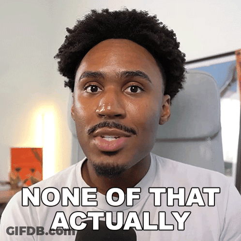 A Man Says None Of That Actually In Front Of A Microphone GIF