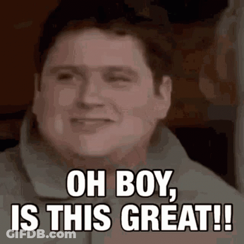 A Man Says Oh Boy Is This Great While Smiling GIF