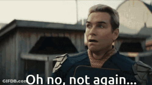 A Man Says Oh No Not Again While Holding A Piece Of Paper GIF