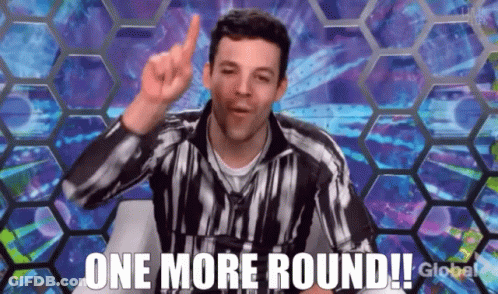 A Man Says One More Round With His Finger GIF
