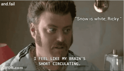 A Man Says " Snow Is White Ricky " And Fail GIF