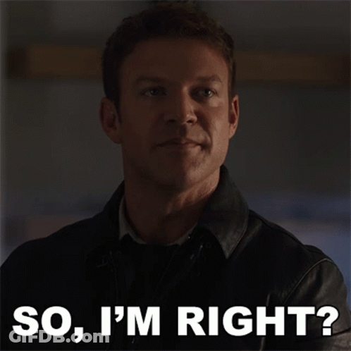 A Man Says So I 'M Right While Wearing A Black Jacket GIF
