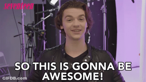 A Man Says So This Is Gonna Be Awesome In Front Of A Camera GIF