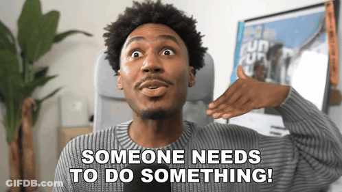 A Man Says Someone Needs To Do Something In Front Of A Computer GIF