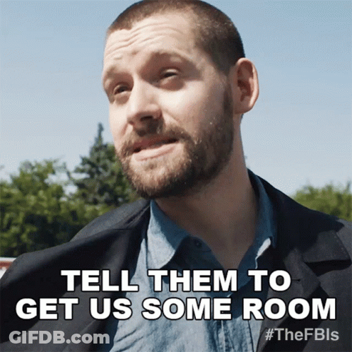A Man Says Tell Them To Get Us Some Room On A Poster GIF