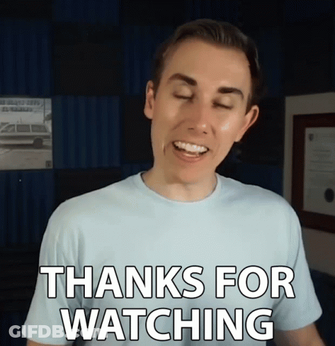 A Man Says Thanks For Watching While Smiling GIF