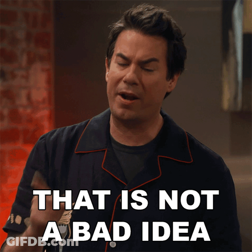 A Man Says That Is Not A Bad Idea While Pointing At Something GIF