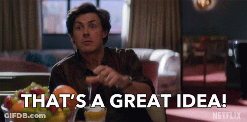 A Man Says That 'S A Great Idea In A Netflix Advertisement GIF