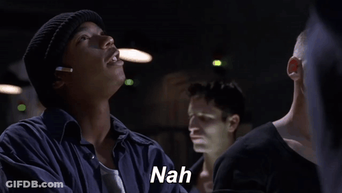 A Man Says " That 'S Not What I 'M Gonna Do " In A Dark Room GIF