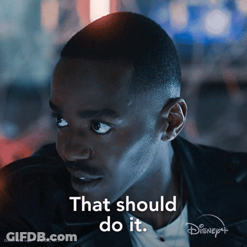 A Man Says That Should Do It On A Disney+ Ad GIF