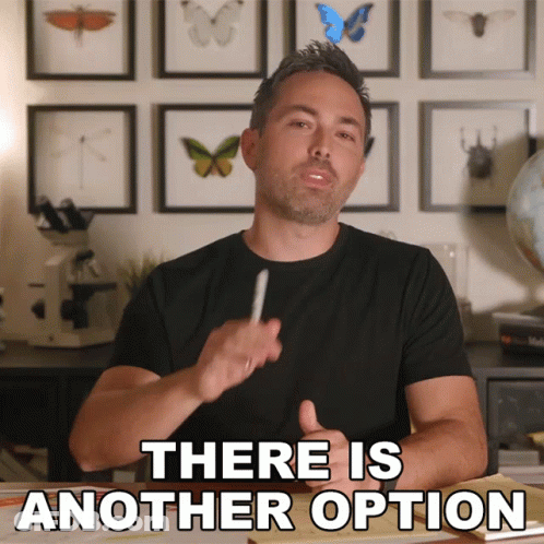 A Man Says There Is Another Option While Holding A Pen In His Hand GIF