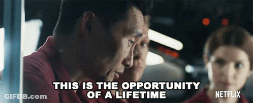 A Man Says This Is The Opportunity Of A Lifetime In A Netflix Ad GIF