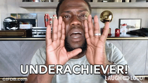 A Man Says Underachiever Laugh Out Loud GIF