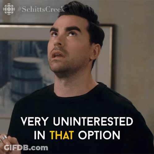 A Man Says Very Uninterested In That Option In A Black Shirt GIF