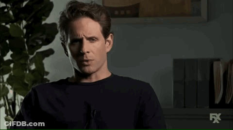 A Man Says " Was I A Person " In Front Of A Plant GIF