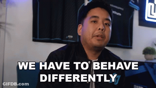 A Man Says We Have To Behave Differently In A Video GIF