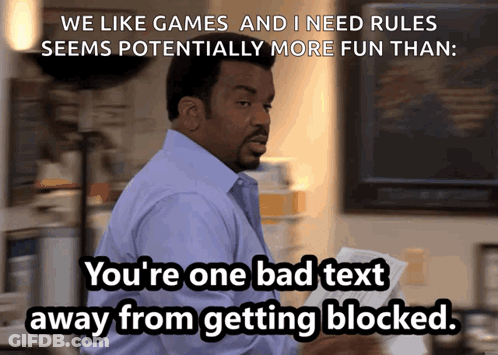 A Man Says " We Like Games And I Need Rules " GIF