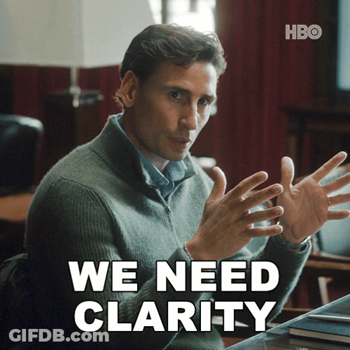 A Man Says We Need Clarity In A Hbo Ad GIF