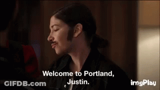 A Man Says Welcome To Portland Justin In A GIF