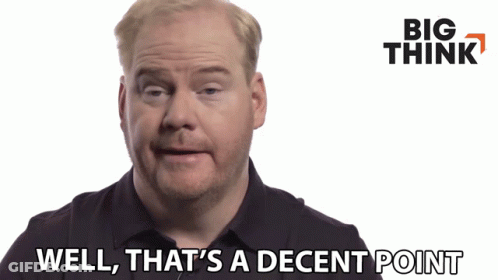 A Man Says " Well That 'S A Decent Point " GIF