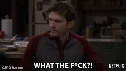 A Man Says " What The F * Ck " In A Netflix Advertisement GIF
