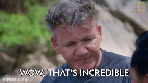 A Man Says Wow That 'S Incredible In Front Of A Green Background GIF
