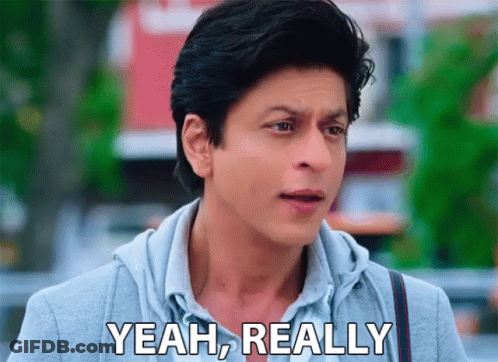A Man Says Yeah Really In Front Of A Blurry Background GIF