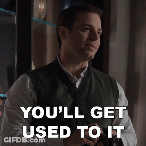 A Man Says " You 'Ll Get Used To It " While Wearing A Vest GIF
