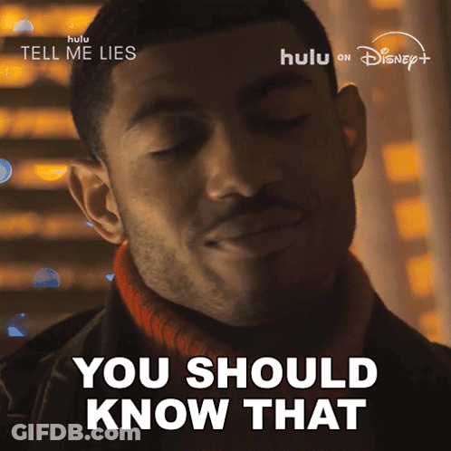 A Man Says " You Should Know That " In Front Of A Disney Logo GIF