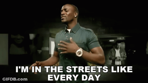 A Man Singing I 'M In The Streets Like Every Day In Front Of A Crowd GIF