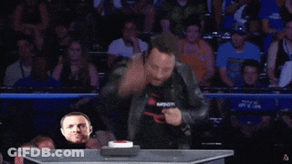 A Man Singing Into A Microphone With The Word Yee On The Bottom Right GIF