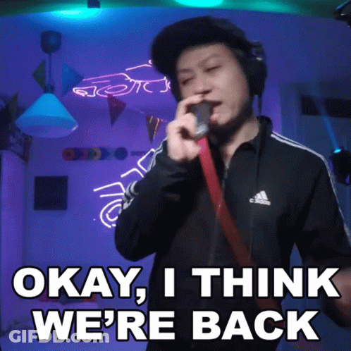 Man Singing Into Microphone Okay I Think We're Back GIF