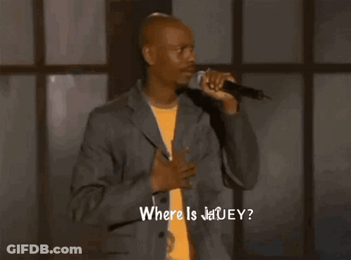 A Man Singing Into A Microphone With The Words " Where Is Jauey " Written Below Him GIF
