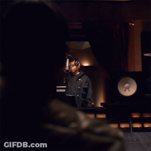 A Man Singing Into A Microphone With The Words You Ain 'T Lying Bro GIF